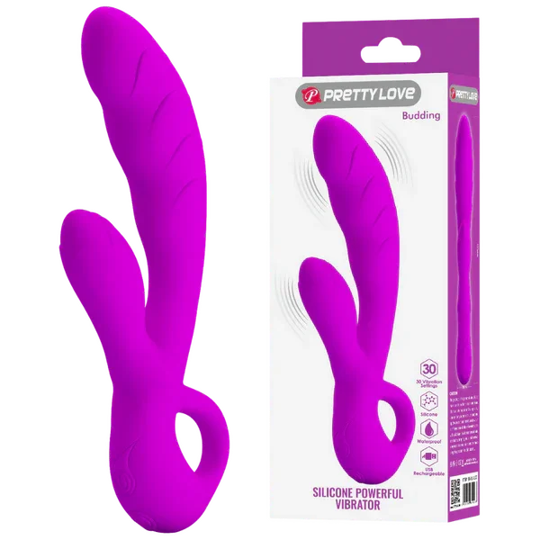 Silicone Powerful Vibrator - Budding (Purple) - Take A Peek