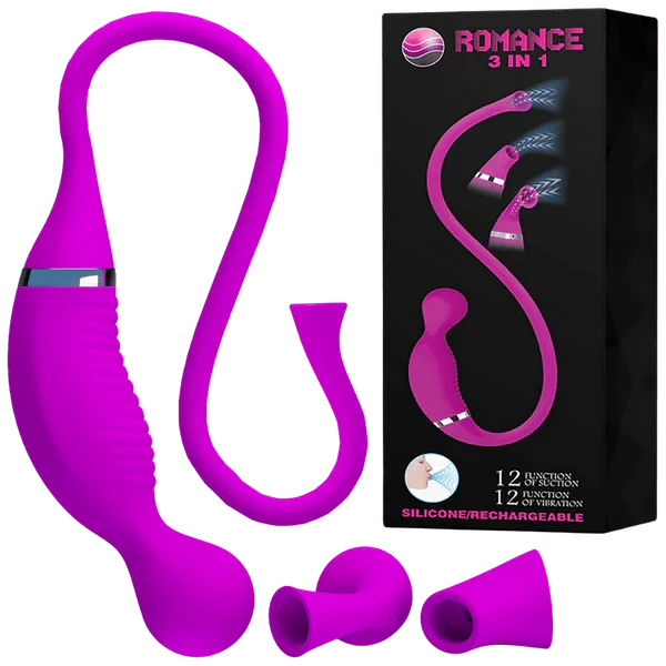 Rechargeable Romance 3in1 Vibrator (Purple) - Take A Peek