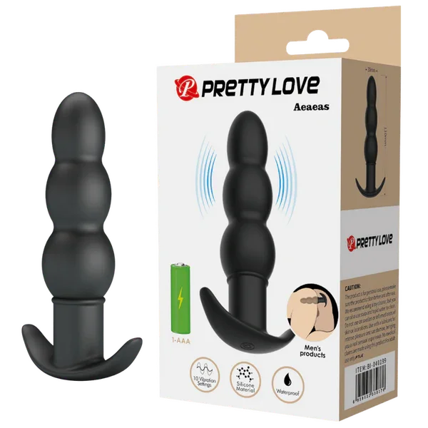 Silicone Butt Plug - Aeaeas (Black)-BI-040199