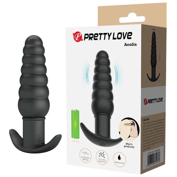 Silicone Butt Plug - Aeolis (Black)-BI-040201