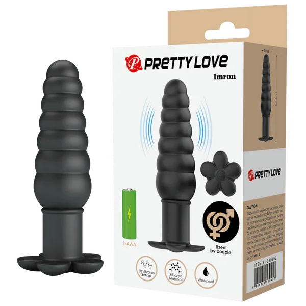 Silicone Butt Plug - Imron (Black)-BI-040203