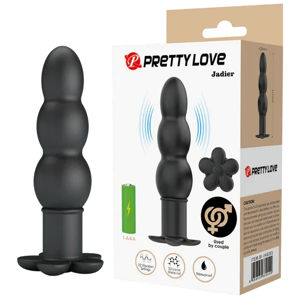 Silicone Butt Plug - Jadier (Black)-BI-040205
