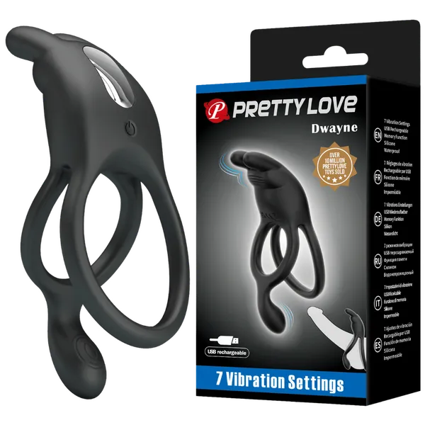 Rechargeable Dwayne Cockring (Black) - Take A Peek