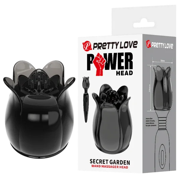 Secret Garden - Wand Attachment (Black)-BI-300005