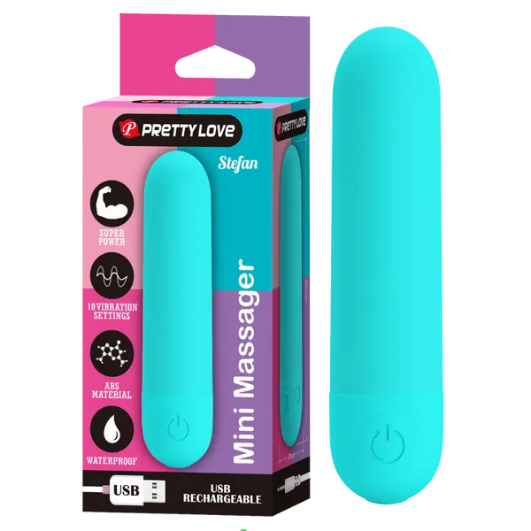 Stefan - Rechargeable Mini Massager (Blue) - Take A Peek