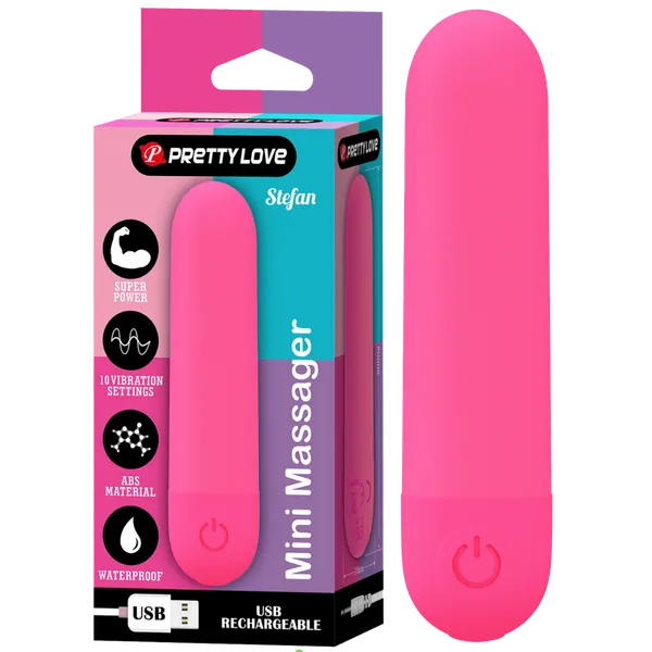 Stefan - Rechargeable Mini Massager (Neon Pink) - Take A Peek