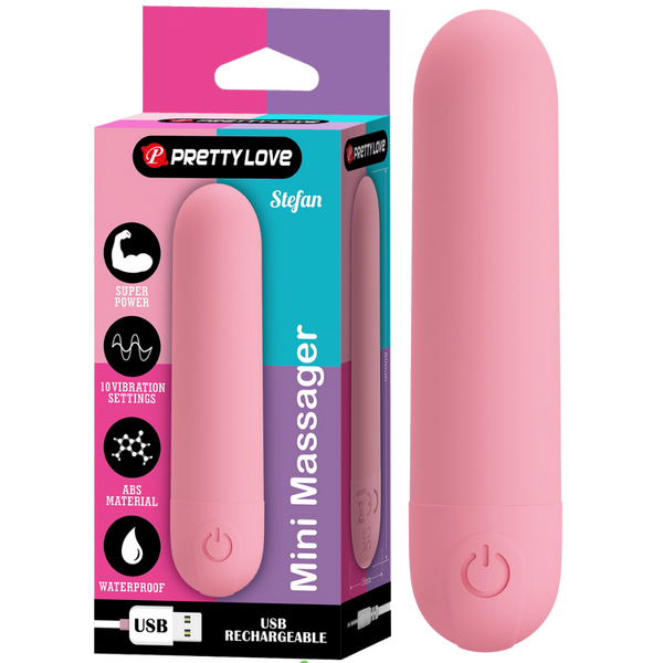 Stefan - Rechargeable Mini Massager (Pink) - Take A Peek