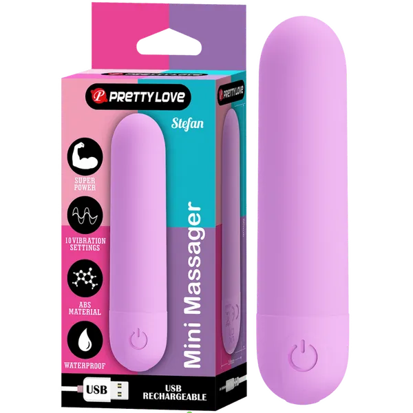 Stefan - Rechargeable Mini Massager (Purple) - Take A Peek