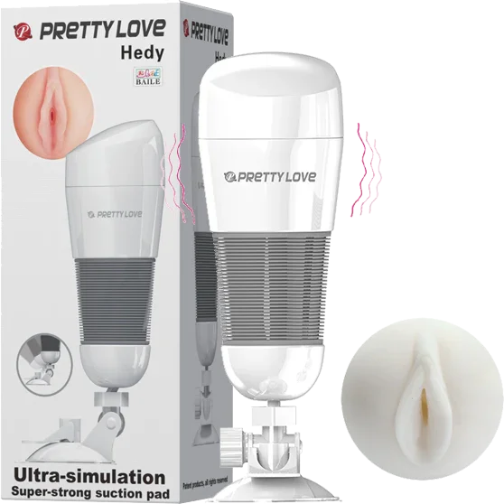 Hedy Ultra Stimulation Vibrating Masturbator (White) - Take A Peek