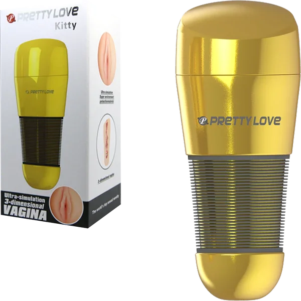 Kitty Vagina Masturbator (Gold) - Take A Peek