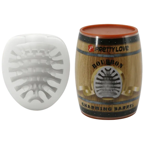 Charming Barrel Masturbator - Bourbon (White)-BM-00900T91-2
