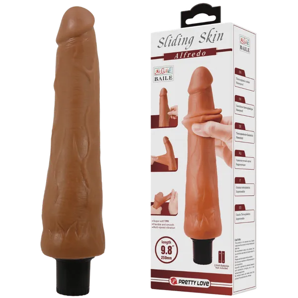 Alfredo Vibrating 9.8" (Tan) - Take A Peek