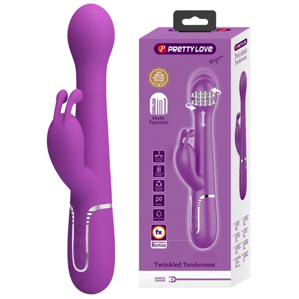 Dejon - 3in1 Multi-function Vibrator (Purple)-BW-500014-3