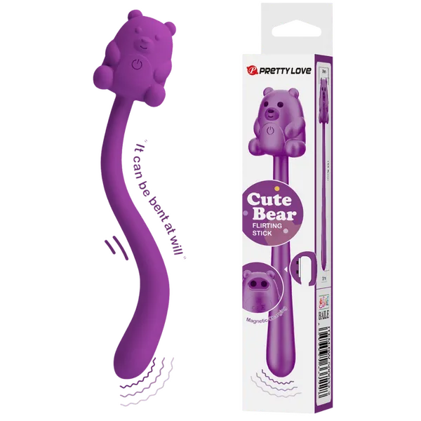 Cute Bear Flirting Stick (Purple) - Take A Peek