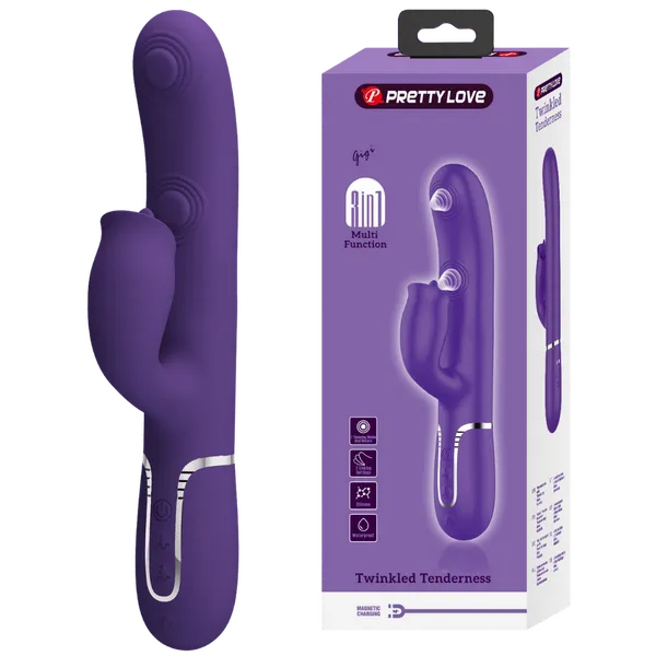 Gigi - 3in1 Multi-function Vibrator (Dark Purple) - Take A Peek