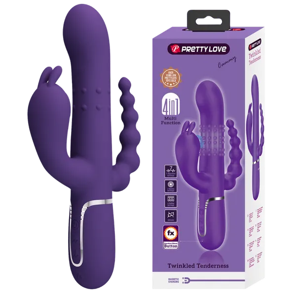 Cammy - 4in1 Multi-function Vibrator (Dark Purple) - Take A Peek