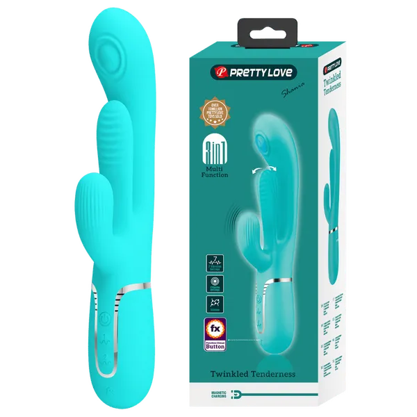 Shania - 4in1 Multi-function Vibrator (Seafoam) - Take A Peek