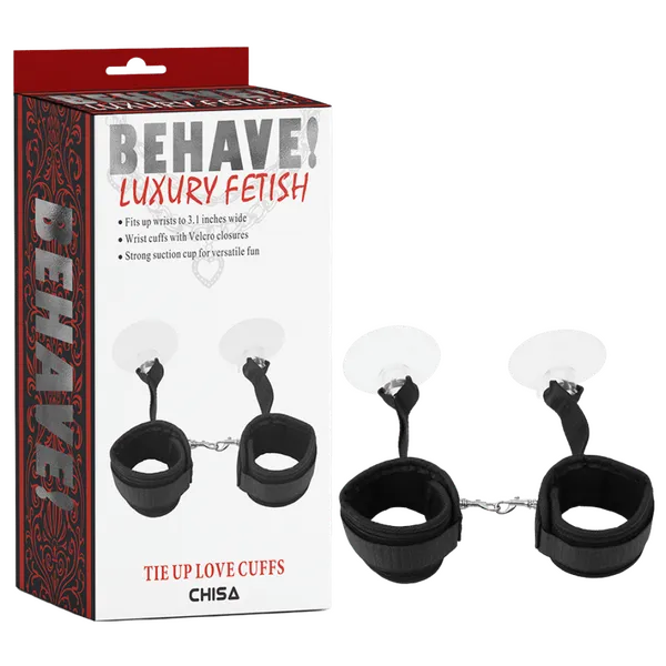 Tie Up Love Cuffs (Black) - Take A Peek