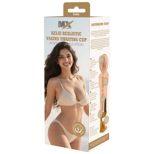 Kelsi Realistic Vagina Vibrating Cup - Take A Peek