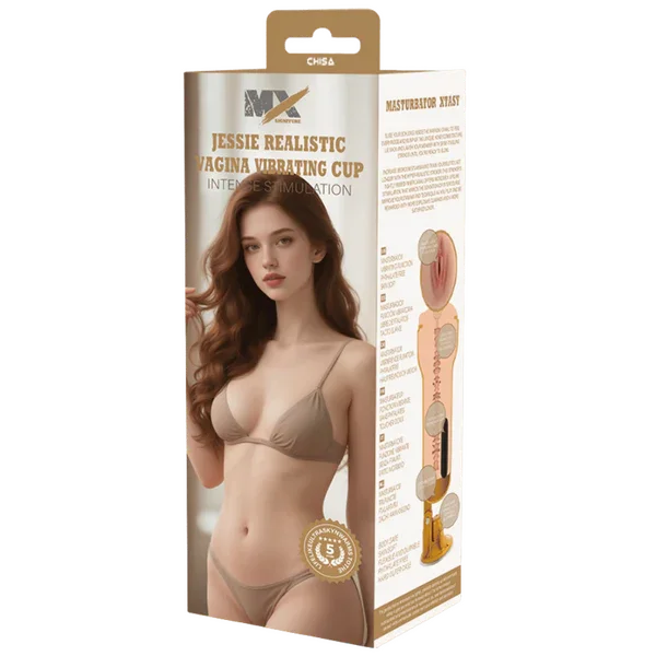 Jessie Realistic Vagina Vibrating Cup - Take A Peek