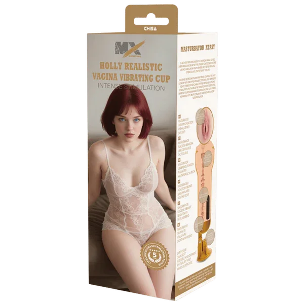 Holly Realistic Vagina Vibrating Cup - Take A Peek