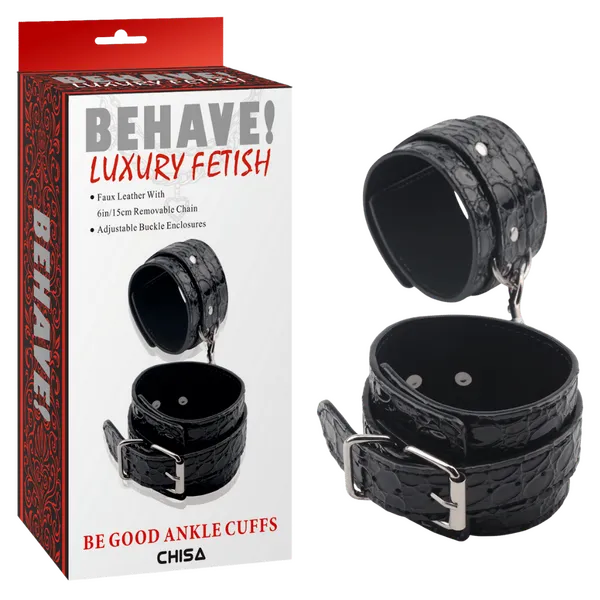 Be Good Ankle Cuffs (Black) - Take A Peek