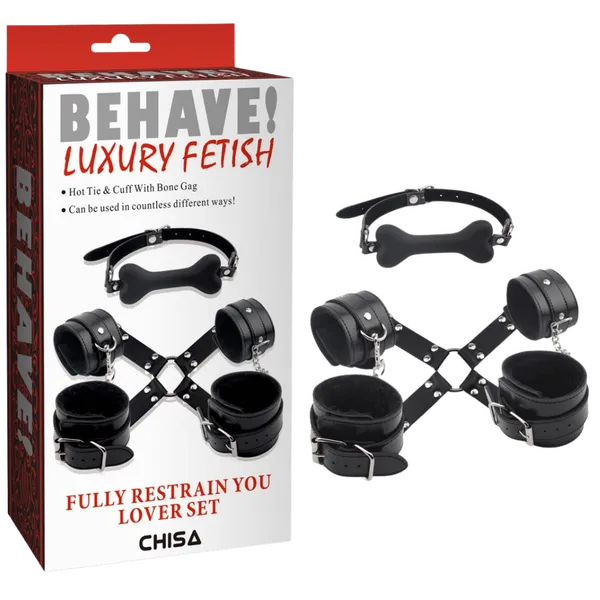 Fully Restrain You Lover Set (Black) - Take A Peek