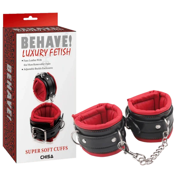 Super Soft Ankle Cuffs (Red/Black)-CN-632196375