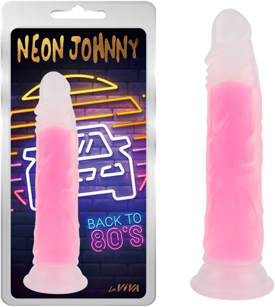 Neon Johnny 8.4" (Glow Pink) Plus Free Clean Vibe - Take A Peek