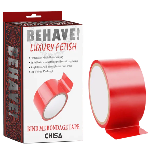 Bind Me Bondage Tape (Red)-CN-887430925