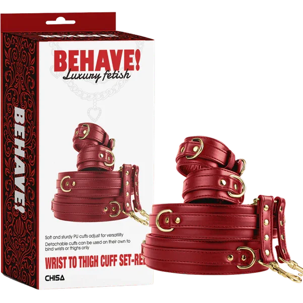 Wrist to Thigh Cuff Set (Red)-CN-889273215