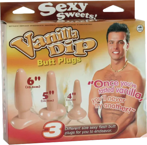 Vanilla Dip Butt Plugs (Flesh) - Take A Peek