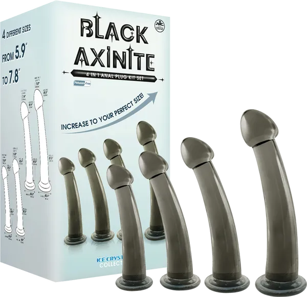 4 In 1 Anal Plug Kit Set (Smoke) - Take A Peek
