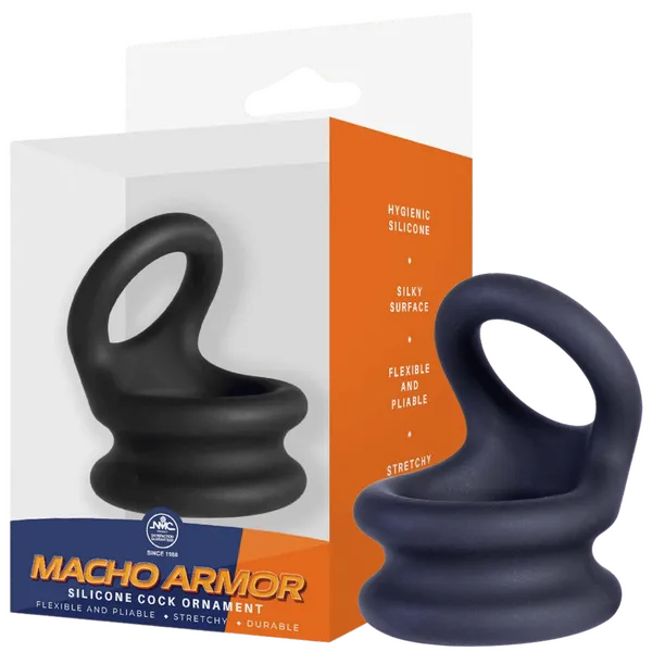Silicone Cock Ornament - Large (Black)-FNR007A000-010
