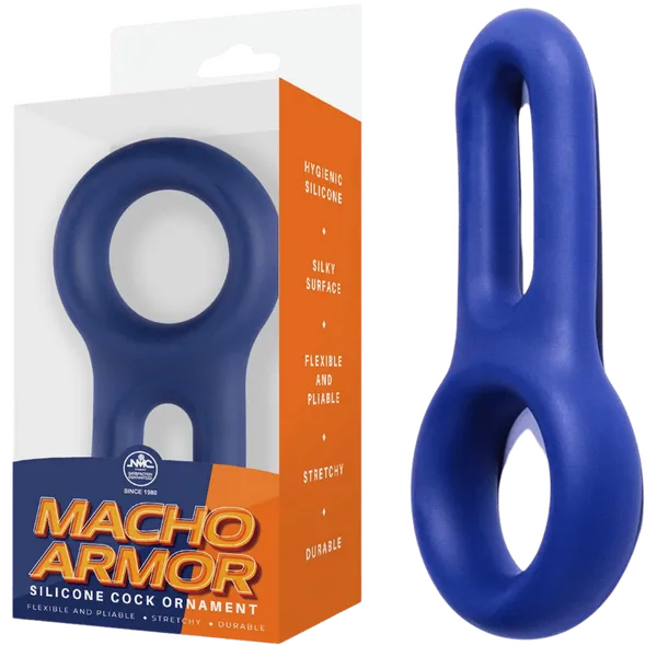 Silicone Cock & Ball Ornament - (Blue) - Take A Peek