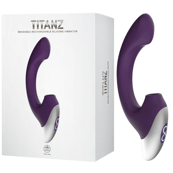 Thumping Rechargeable Silicone Vibrator (Purple) - Take A Peek