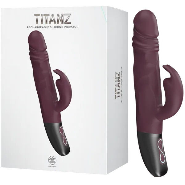Rotating Rabbit Rechargeable Silicone Vibrator (Rubine Red) - Take A Peek