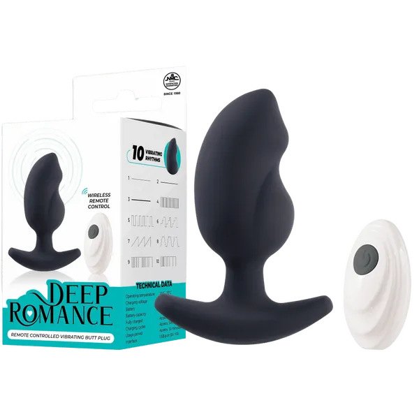 Remote Controlled Vibrating Butt Plug (Black) - Take A Peek