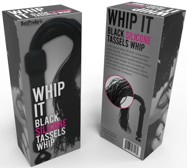 Whip It! Black Tassel Silicone Tassels Whip - Take A Peek