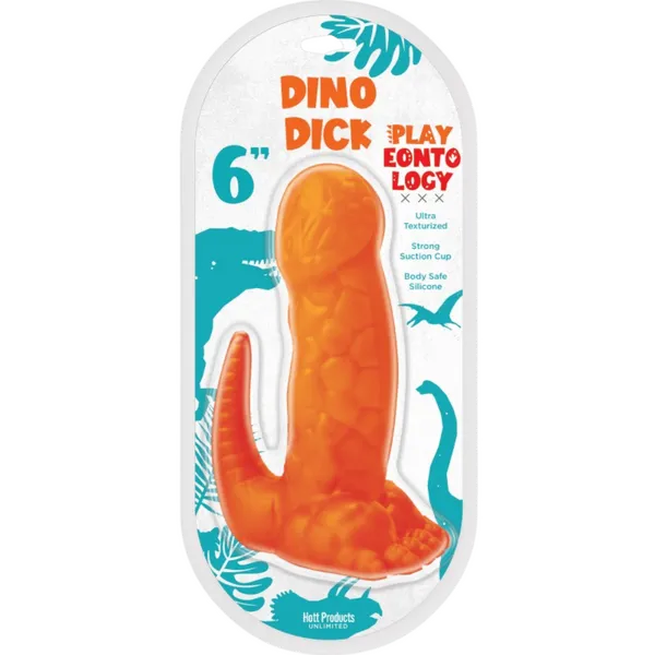 Dino Dick Dildo (Orange) - Take A Peek