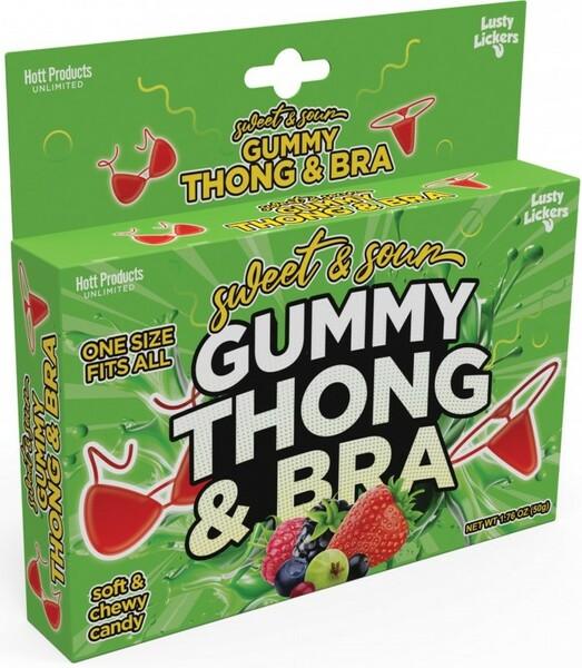 Sweet & Sour Gummy Thong & Bra - Take A Peek