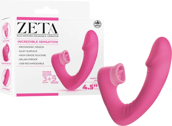 Dual Motor Wearable Vibrator (Pink)-KPBQ031A00-027