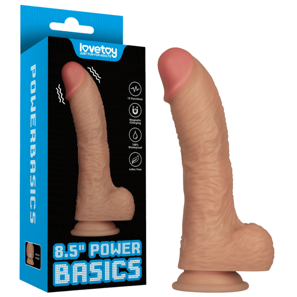8.5'' Vibrating Power Basics Cock (Flesh)-LV111203