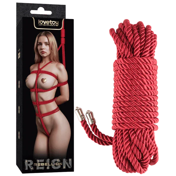 Silky Bondage Rope 10M (Red)-LV761302