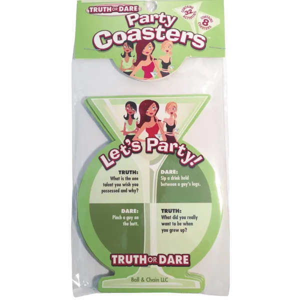 Truth or Dare Party Coasters - Take A Peek