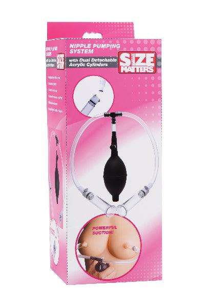 Nipple Pumping System with Dual Cylinders - Take A Peek