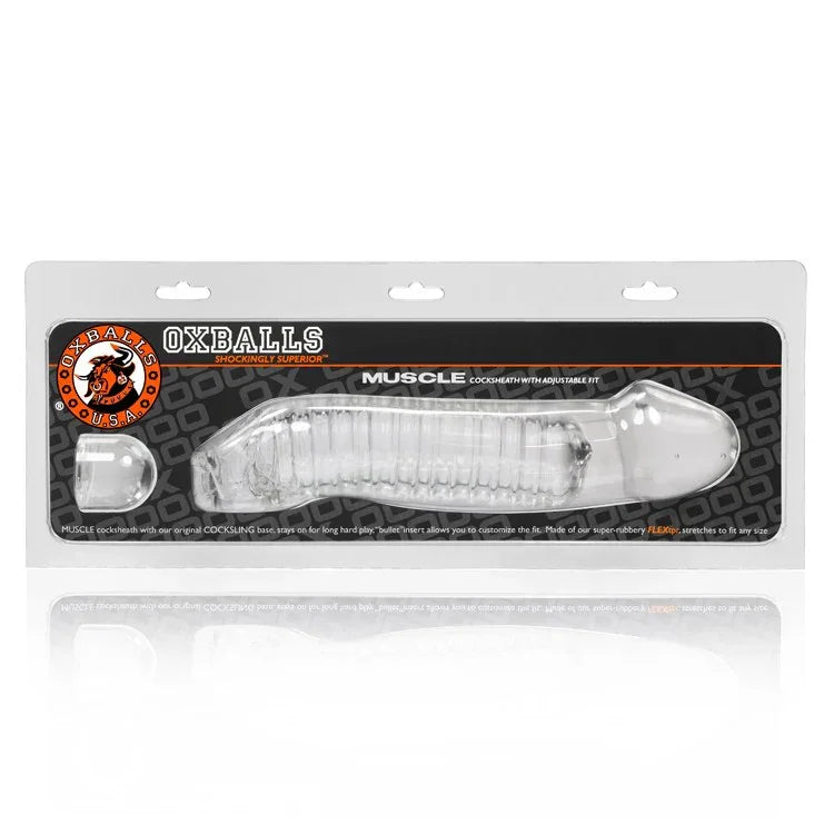 OXBALLS MUSCLE fleshy soft inner ribbed cocksheath CLEAR - Take A Peek