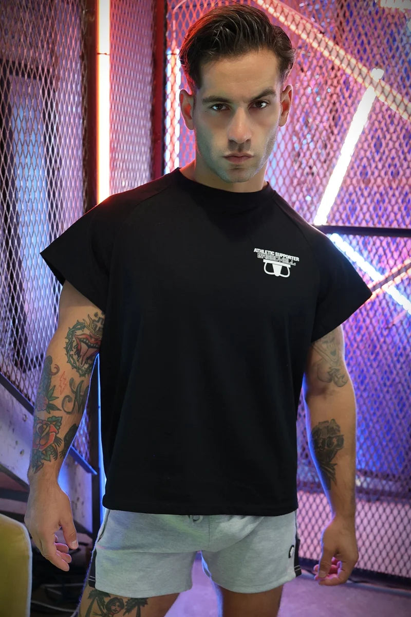 Sweat & Sin Raglan Tee - Take A Peek