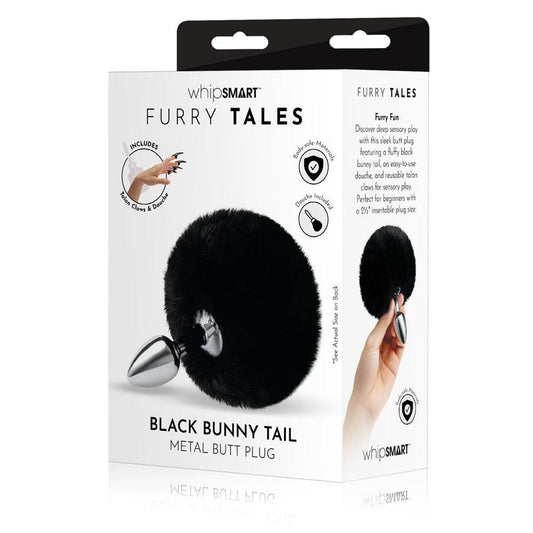 WhipSmart Furry Tales Black Bunny Tail
