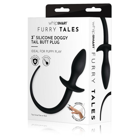 WhipSmart Furry Tales 3'' Silicone Doggy Tail Butt Plug